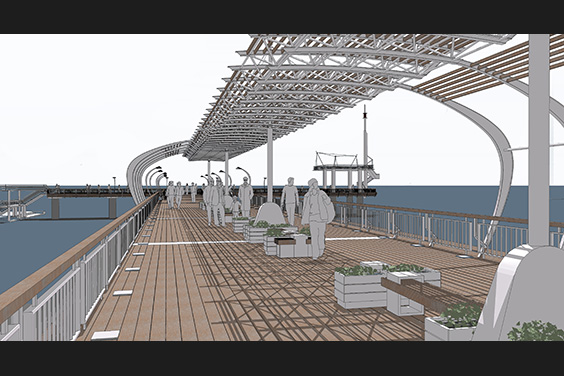 обект: Мост, „Приморски парк”, Бургас, конкурсен проект / 2009
